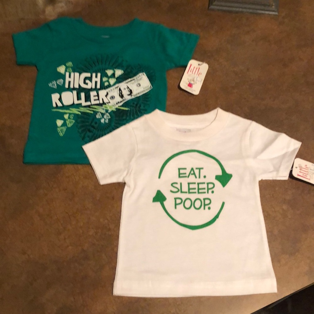 NWT Toddler Set of 2 Little Teez Graphic Tees